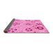 Sideview of Abstract Pink Modern Rug, abs3812pnk