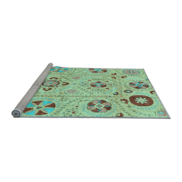 Sideview of Machine Washable Abstract Light Blue Modern Rug, wshabs3812lblu