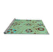 Sideview of Machine Washable Abstract Light Blue Modern Rug, wshabs3812lblu