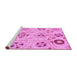 Sideview of Machine Washable Abstract Purple Modern Area Rugs, wshabs3812pur