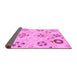 Sideview of Abstract Purple Modern Rug, abs3812pur