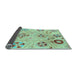 Sideview of Abstract Light Blue Modern Rug, abs3812lblu