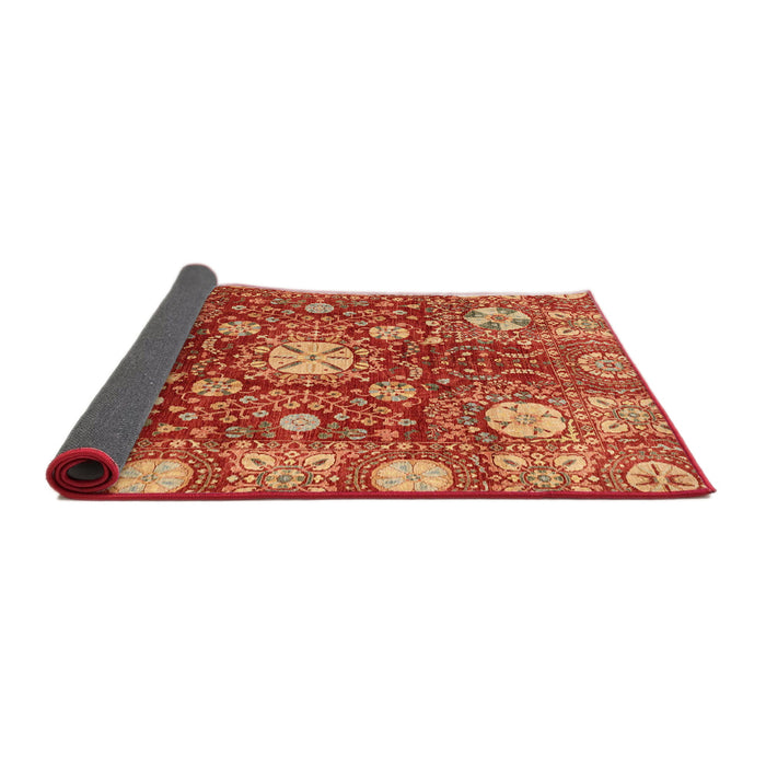 Sideview of Abstract Red Modern Rug, abs3813