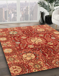 Abstract Red Modern Rug, abs3813