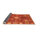 Sideview of Abstract Orange Modern Rug, abs3813org