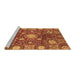 Sideview of Machine Washable Abstract Brown Modern Rug, wshabs3813brn