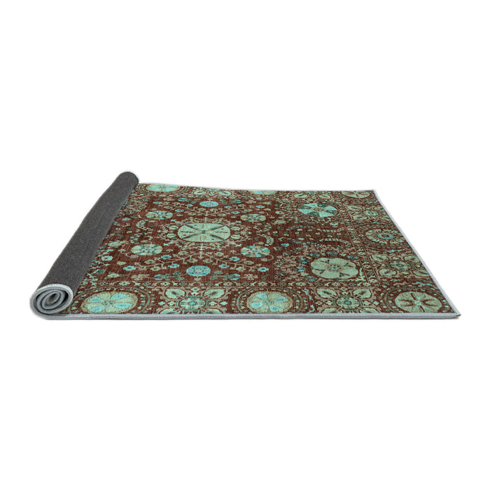 Sideview of Abstract Light Blue Modern Rug, abs3813lblu