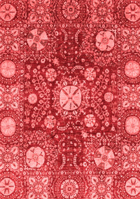 Abstract Red Modern Rug, abs3813red