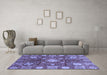 Machine Washable Abstract Blue Modern Rug in a Living Room, wshabs3813blu