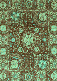 Abstract Turquoise Modern Rug, abs3813turq