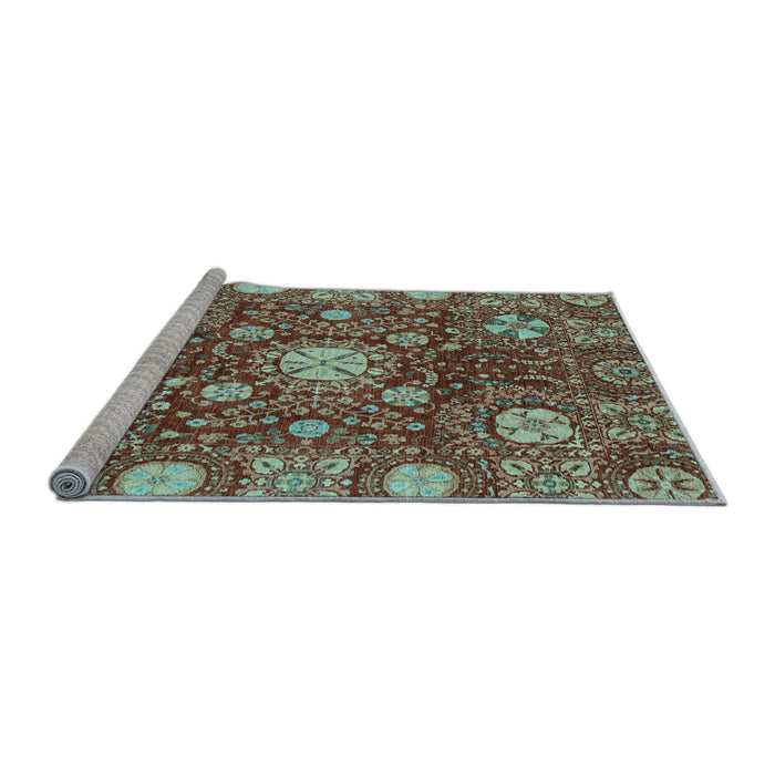 Sideview of Machine Washable Abstract Light Blue Modern Rug, wshabs3813lblu