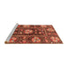 Sideview of Machine Washable Abstract Orange Rug, wshabs3814