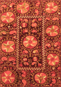 Abstract Orange Modern Rug, abs3814org