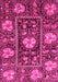 Machine Washable Abstract Pink Modern Rug, wshabs3814pnk