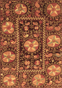 Abstract Brown Modern Rug, abs3814brn