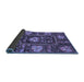 Sideview of Abstract Blue Modern Rug, abs3814blu