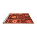 Sideview of Machine Washable Abstract Orange Modern Area Rugs, wshabs3814org