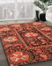 Abstract Orange Modern Rug in Family Room, abs3814