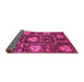 Sideview of Abstract Pink Modern Rug, abs3814pnk