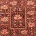 Square Machine Washable Abstract Orange Rug, wshabs3814