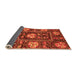 Sideview of Abstract Orange Modern Rug, abs3814org