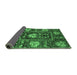 Sideview of Abstract Emerald Green Modern Rug, abs3814emgrn