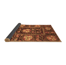 Sideview of Abstract Brown Modern Rug, abs3814brn