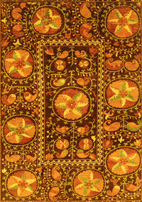 Abstract Yellow Modern Rug, abs3814yw