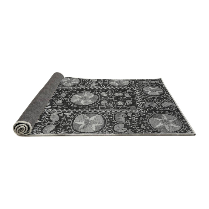 Sideview of Abstract Gray Modern Rug, abs3814gry