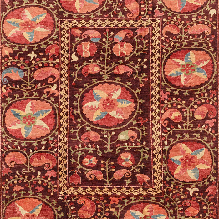 Machine Washable Abstract Orange Rug, wshabs3814