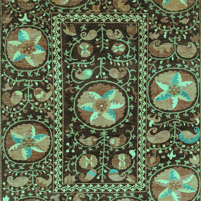 Abstract Turquoise Modern Rug, abs3814turq
