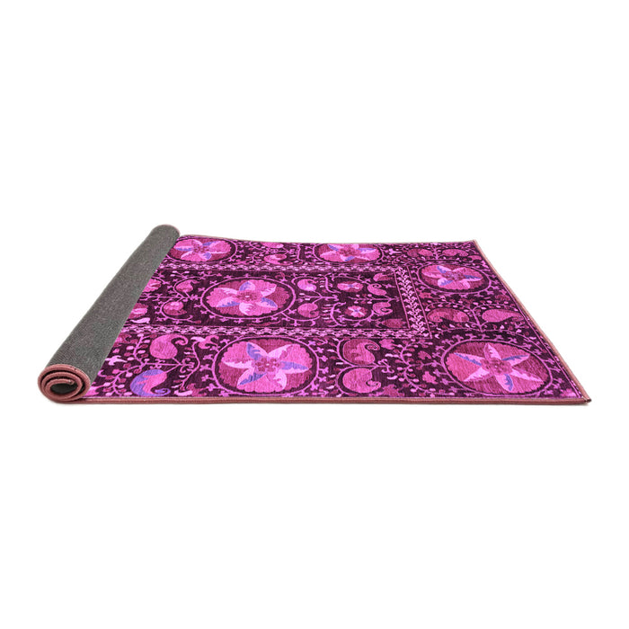 Sideview of Abstract Purple Modern Rug, abs3814pur