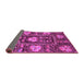 Sideview of Abstract Purple Modern Rug, abs3814pur