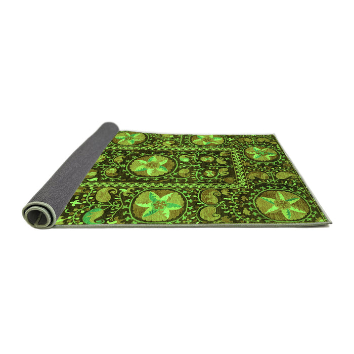 Sideview of Abstract Green Modern Rug, abs3814grn