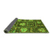 Sideview of Abstract Green Modern Rug, abs3814grn