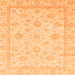 Square Machine Washable Oriental Orange Traditional Area Rugs, wshabs3815org