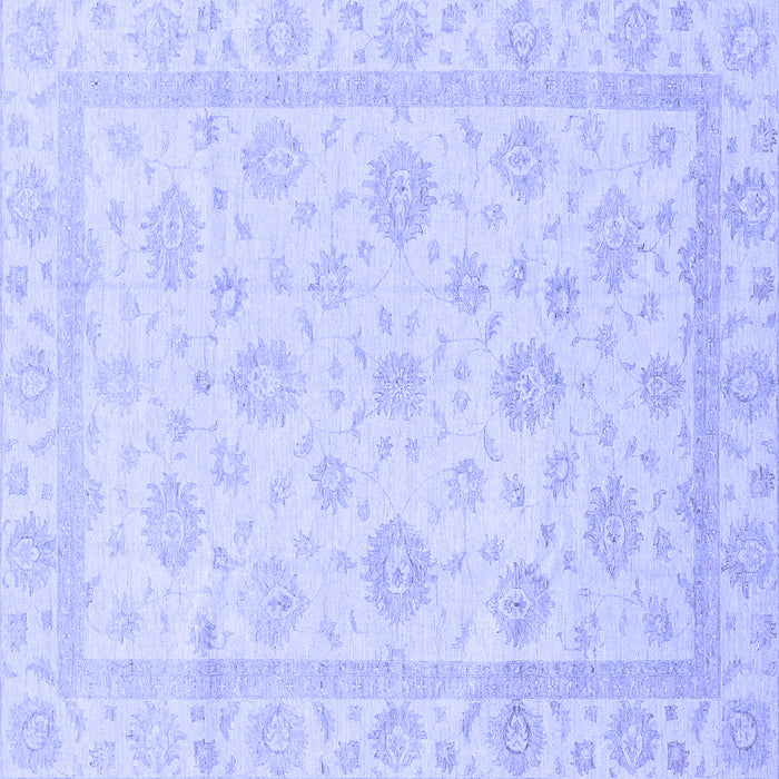 Square Oriental Blue Traditional Rug, abs3815blu