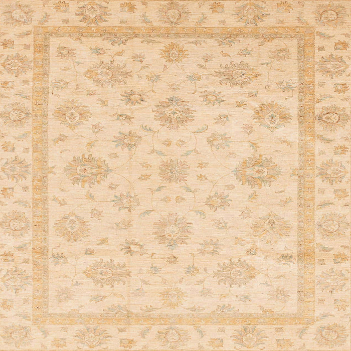 Square Machine Washable Abstract Brown Gold Rug, wshabs3815