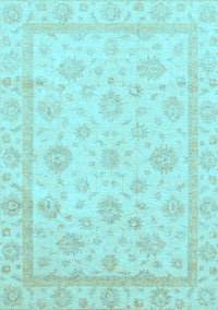 Oriental Light Blue Traditional Rug, abs3815lblu