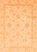 Machine Washable Oriental Orange Traditional Area Rugs, wshabs3815org