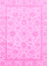 Machine Washable Oriental Pink Traditional Rug, wshabs3815pnk