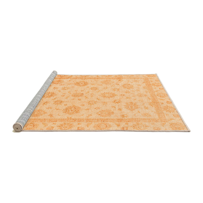 Sideview of Machine Washable Oriental Orange Traditional Area Rugs, wshabs3815org
