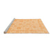 Sideview of Machine Washable Oriental Orange Traditional Area Rugs, wshabs3815org