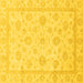 Square Oriental Yellow Traditional Rug, abs3815yw