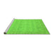 Sideview of Machine Washable Abstract Green Modern Area Rugs, wshabs3816grn