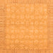 Square Machine Washable Abstract Orange Modern Area Rugs, wshabs3816org