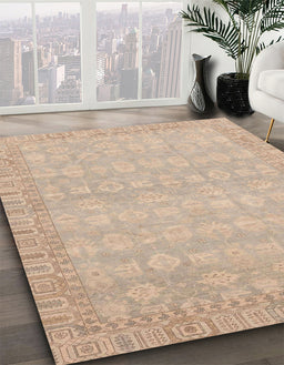 Abstract Light Copper Gold Modern Rug in Family Room, abs3816
