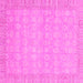 Square Machine Washable Abstract Pink Modern Rug, wshabs3816pnk