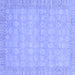 Square Abstract Blue Modern Rug, abs3816blu