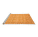 Sideview of Machine Washable Abstract Orange Modern Area Rugs, wshabs3816org